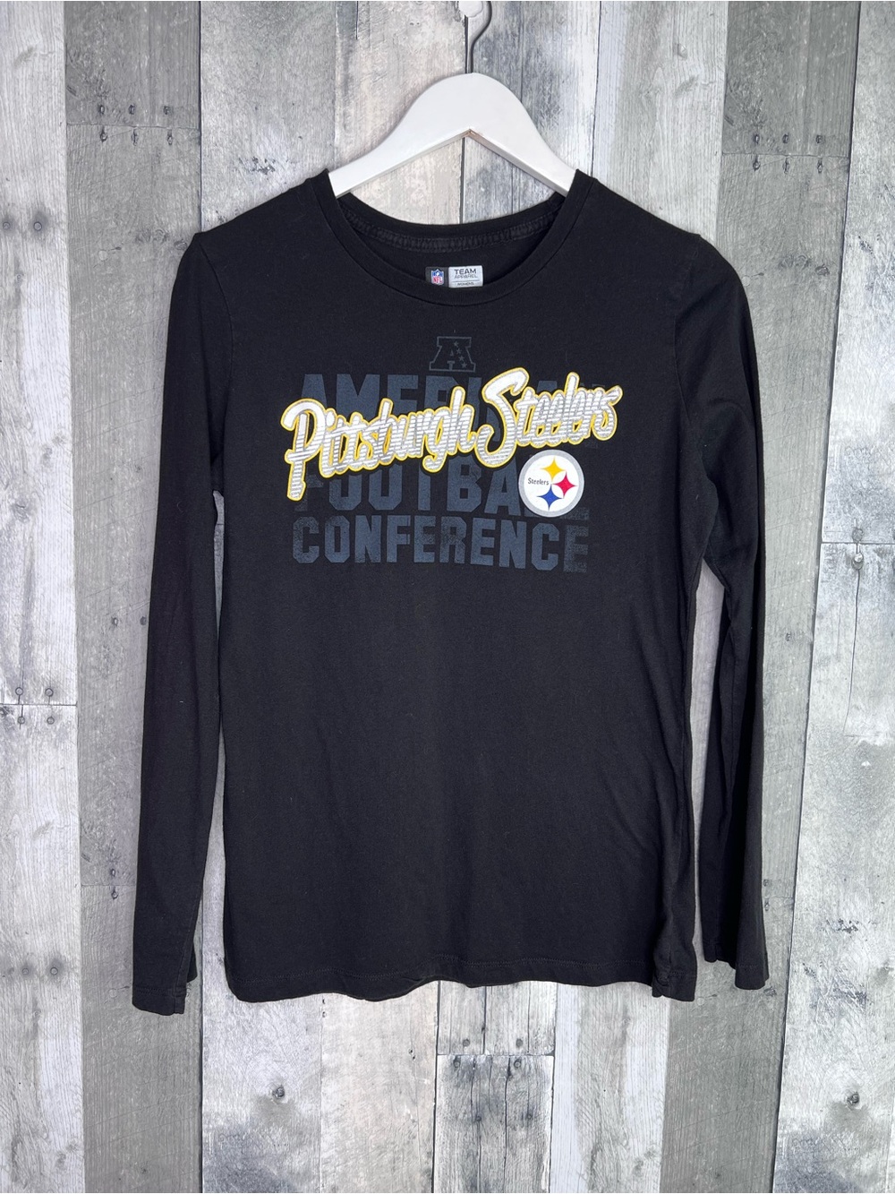NFL Pittsburgh Long Sleeve Tee Spells American Footwear Conference Size Large